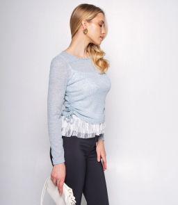 Лонгслив+топ #КТ305 (2), голубой