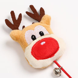 Игрушка-дразнилка для кошек с бубенчиком Олень-красный нос - Пижон фото 3