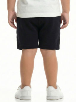 Шорты черные однотонные 22-1640 черный - Mini maxi фото 3