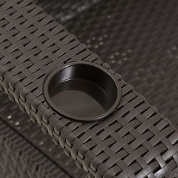 Кресло садовое «Ротанг», пластик, 73×70×79 см, мокко, набор 2 шт.