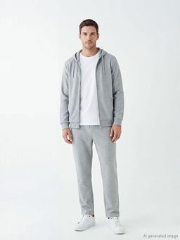 Kap??onlu Erkek Fermuarl? Sweatshirt