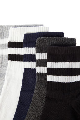 TRENDYOL MAN Cok Renkli 5li Paket Seritli Kolej Corap TMNAW20CO0008 - Trendyolmilla фото 9