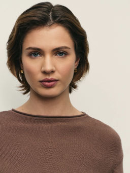 Джемпер из хлопка с асимметричным краем / Zarina  фото 6