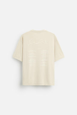 T-SHIRT WITH EMBROIDERED SLOGAN - Zara фото 8