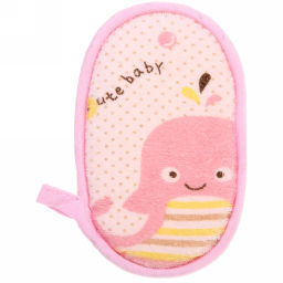 Цена за 4 шт. Губка для тела махровая детская "Happy baby - Кит Гарри" , 13*8,5 см (ZIP пакет)