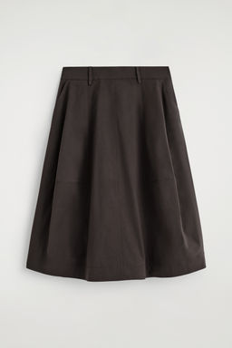 FALDA MIDI DE ALGOD?N MAXIVOLUMEN