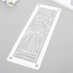 Пластиковый трафарет для творчества «Витраж. Птица», шаблон, 11×32 см