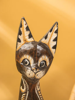 Сувенир «Кошка», 60×14×6 см, дерево, коричневый, МИКС