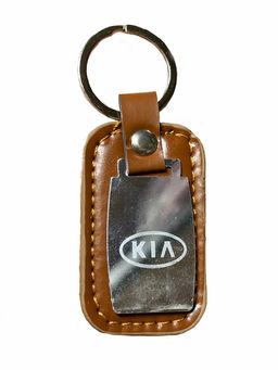 Цена за 2 шт. Брелок кожаный "Знаки авто. Kia" (KS-929)