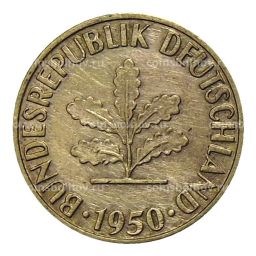 5 пфеннигов 1950 года F Германия