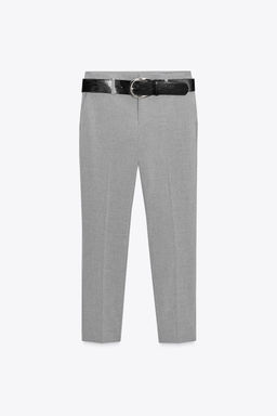 SLIM TROUSERS WITH BELT
