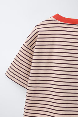 CAMISETA RAYAS CONTRASTE / Rosa - Zara фото 3