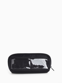 Косметичка на молнии, маленькая, с отделами, чёрная