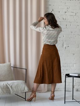 вельветовая юбка, на подкладке 1032-0725 - Трика фото 5