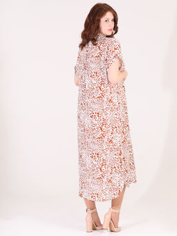 Платье из штапеля больших размеров - Almond фото 5