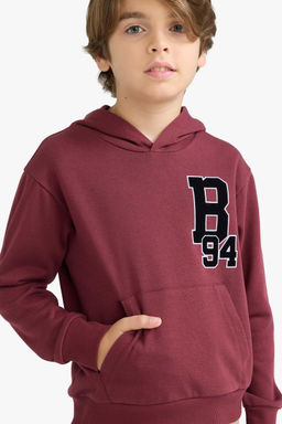 Oversize Geni_ Kal_p Kap__onlu Okul Sweatshirt Erkek _ocuk - Defacto фото 3