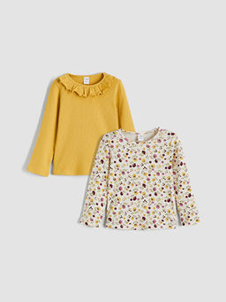 Bisiklet Yaka K?z ?ocuk Fitilli Ti??rt 2li