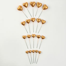 Набор для украшения Сердечки, цвет золото - Страна карнавалия фото 2