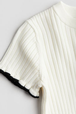 Camiseta en punto de canale - H&m фото 5