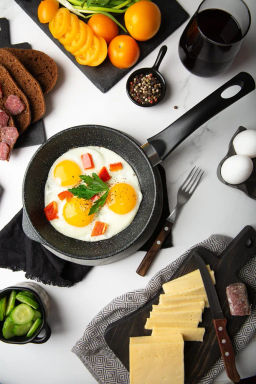 Сковорода Готовить легко stone несъемная ручка, 18 см - Нева металл посуда фото 8