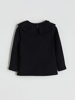 Yaka Detayl? Penye K?z ?ocuk Ti??rt