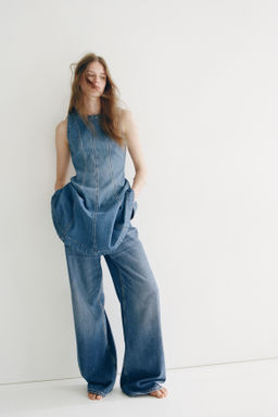 Vestido denim con falda acampanada - H&m фото 3