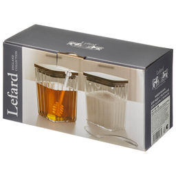 НАБОР БАНОК NATURE ДЛЯ МЕДА/САХАРА С ПАЛОЧКОЙ/ЛОЖКОЙ 300 МЛ/2 ШТ - Lefard фото 5