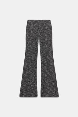 PANTAL?N FLARE ESTRUCTURA / Negro / Blanco