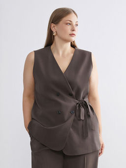 V Yaka Kad?n Klasik Yelek