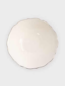 Салатник, 14х5 см, 360 мл, фарфор F, белый, с серебристым кантом, Dynasty - Anna lafarg фото 5