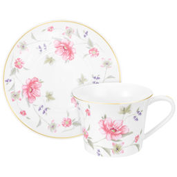 Чайная пара 2 пр. 250 мл 12*9,5*7 см "Диана" фарфор NEW BONE CHINA
Состав: Фарфор