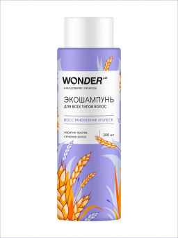WONDER LAB Экошампунь для всех типов волос восстановление и блеск 0,38 л  фото 3