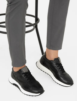 Siyah %100 Deri Sneaker