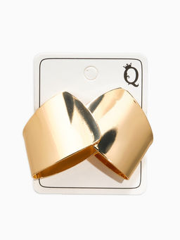 Серьги металл Геометрия заворот, цвет золото