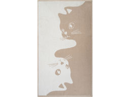 Полотенце махровое 6с103.512ж2 Инь-ян-коты(лен3) 50х90см