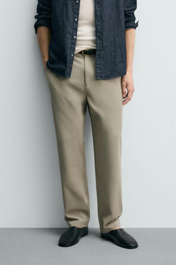 PANTAL?N STRAIGHT FIT CONFORT / Khaki claro - Zara фото 2