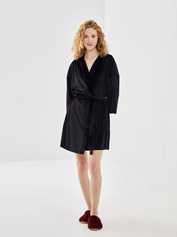 ?al Yaka Kadife Kad?n Sabahl?k