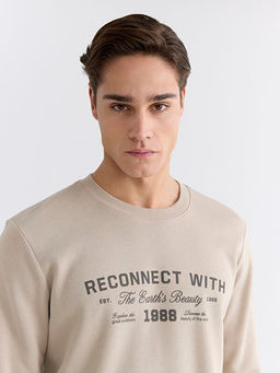 Bisiklet Yaka Erkek Kal?n Sweatshirt