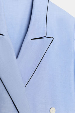 ZW COLLECTION CONTRAST PIPING WRAP SHIRT - Zara фото 9