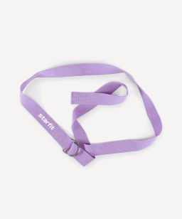 Ремень для йоги STARFIT YB-100 180 см, хлопок, фиолетовый пастель  фото 2