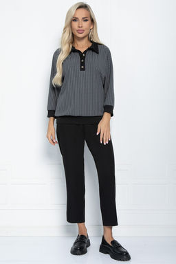 Блуза Ритм (серая) Б11274 - Lt collection фото 4