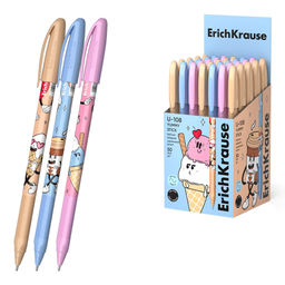 Цена за 50 шт. Ручка шариковая ErichKrause U-108 Stick Yummy 1.0, Ultra Glide Technology, цвет чернил черный (в коробке по 50 шт.)