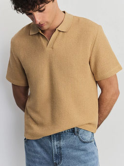 Футболка поло из фактурного хлопка / Zarina