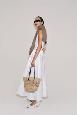 BOLSO MINI SHOPPER RAFIA / Beige claro - Zara фото 2