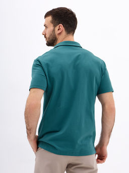 Джемпер мужской с воротником поло короткий рукав GREG G144-KO1246T-SA5124 (т.ментол)