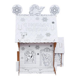 Домик раскраска В гостях у Дедушки Мороза - Zabiaka фото 5