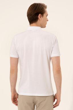 U. S. Polo Assn Мужская белая футболка с воротником-поло - U.s. polo assn фото 5