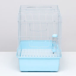 Клетка для грызунов с выдвижными поддонами 60 х 35 х 47 см, синяя - Пижон фото 2