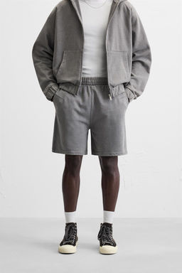 RELAXED FIT JOGGER BERMUDA SHORTS - Zara фото 12