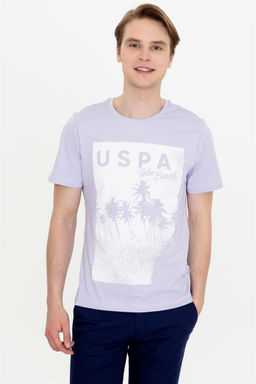 U. S. Polo Assn Мужская сиреневая футболка с круглым вырезом - U.s. polo assn фото 8